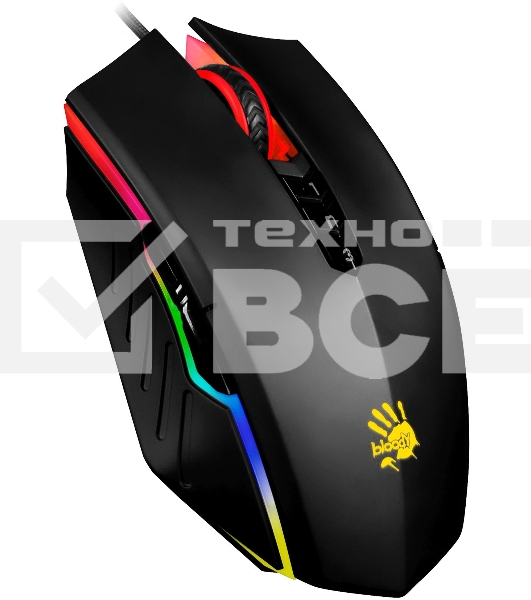 Мышь проводная A4Tech Bloody A70A черный, 6200 dpi, USB Type-A, кнопки - 8
