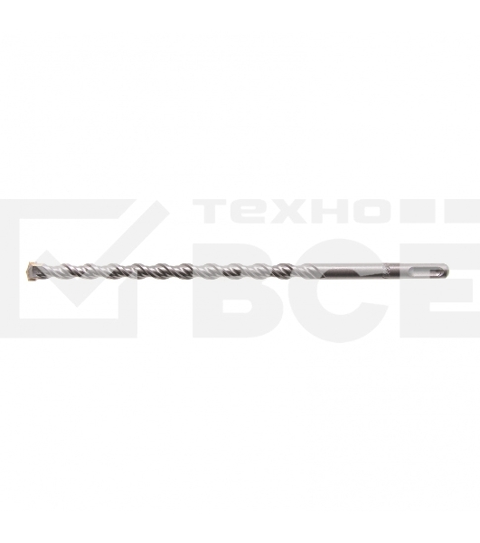 Бур по бетону, двойная спираль, Cobalt W-tip, 12x260 мм, SDS PLUS Denzel