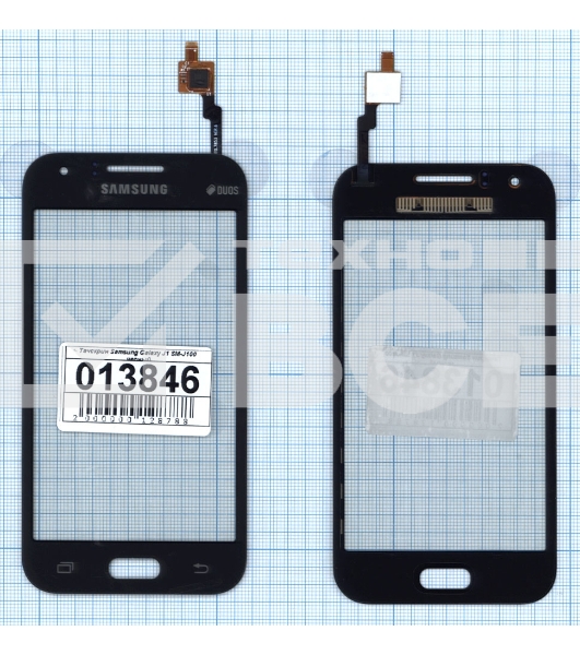 Сенсорное стекло (тачскрин) для Samsung Galaxy J1 SM-J100, черное