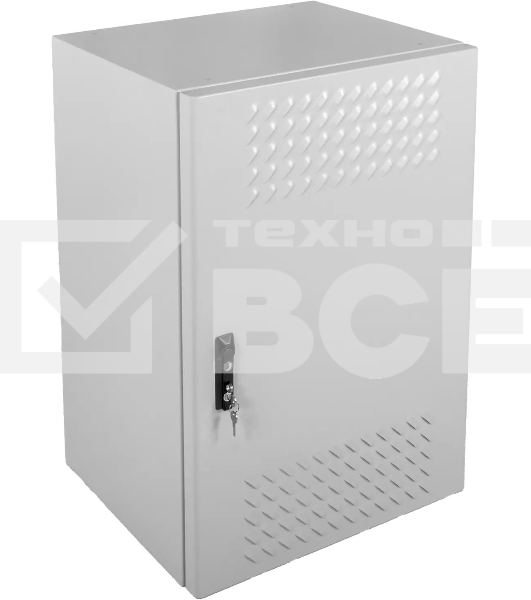 Шкаф уличный всепогодный укомплектованный настенный ЦМО ШТВ-Н, IP55, 18U, корпус: сталь, 900х600х330 мм (ВхШхГ), серый