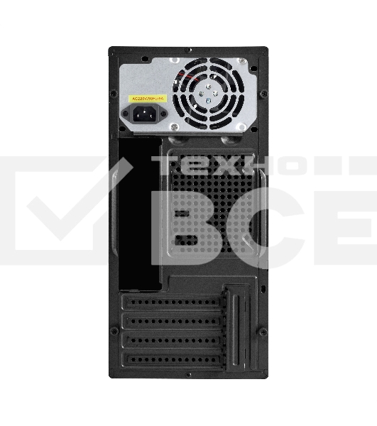 Компьютерный корпус Minitower ExeGate BAA-303M-AAA400 (mATX, БП AAA400 с вент. 8см, 2*USB, HD Audio, черный)