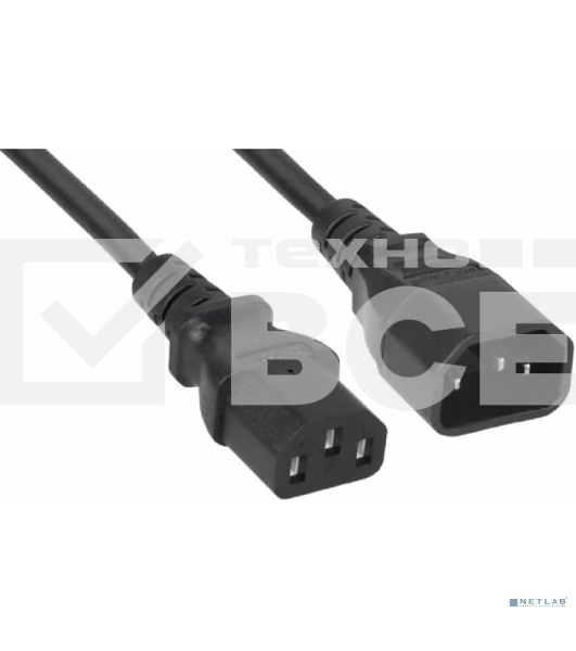 Комплект кабелей Filum FL-PC-C13/C14-C1-1.0-BK 5шт, ПВС-АП 3х1.0 С13 - C14, 220/250В, 10А, чёрный, 1м