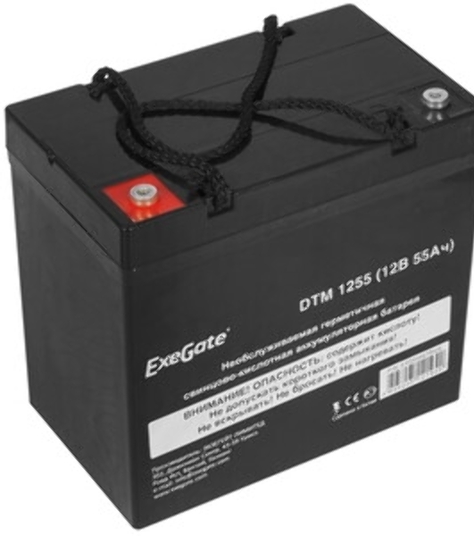 Аккумуляторная батарея ExeGate DT 1255 (12V 55Ah, болт М6)