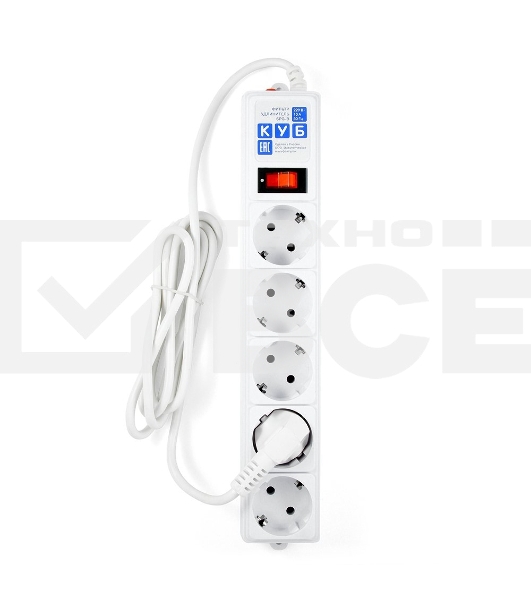 Сетевой фильтр Powercube SPG-B-6-WHITE 1.9м (5 розеток) белый (коробка)
