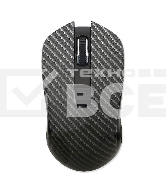Мышь беспроводная Qumo Kevlar M26 черный, 1600 dpi, радиоканал, USB, кнопки - 4