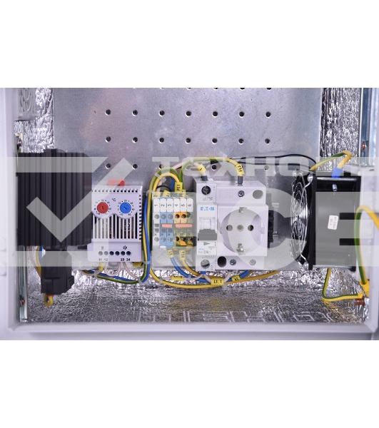 Шкаф ЭКОНОМ уличный всепогодный настенный укомплектованный (В400 Ш400 Г210), комплектация T1-IP54