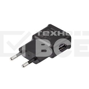 Сетевое зарядное устройство Rexant USB, 5V, 2.1 A, черный