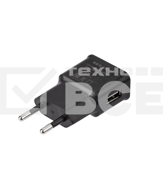 Сетевое зарядное устройство Rexant USB, 5V, 2.1 A, черный