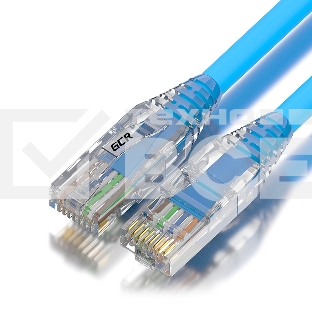 Патч-корд GCR 1.5m LSZH UTP кат.5e, синий, коннектор ABS, 24 AWG, ethernet high speed 1 Гбит/с, RJ45, T568B, GCR-52629