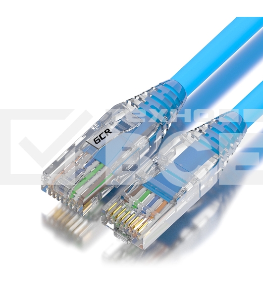 Патч-корд GCR 1.5m LSZH UTP кат.5e, синий, коннектор ABS, 24 AWG, ethernet high speed 1 Гбит/с, RJ45, T568B, GCR-52629