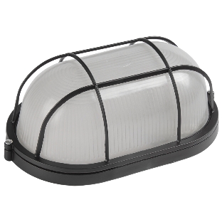 Светильник ИЭК НПП-1202  черный/овал с решеткой 100Вт IP54 LNPP0-1202-1-100-K02