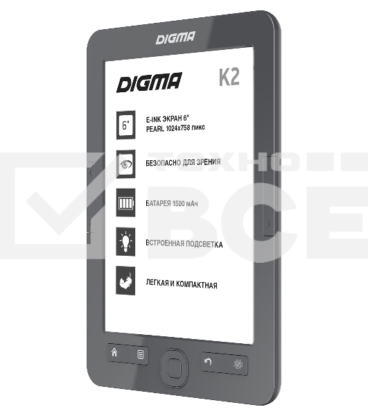 Электронная книга Digma K2 6