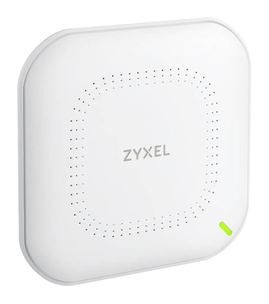 Гибридная точка доступа Zyxel NebulaFlex NWA90AX, WiFi 6, 802.11a/b/g/n/ac/ax (2,4 и 5 ГГц), MU-MIMO, антенны 2x2, до 575+1200 Мбит/с, 1xLAN GE, PoE, защита от 4G/5G, БП в комплекте