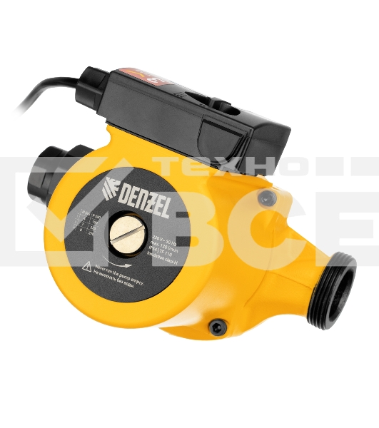 Циркуляционный насос Denzel CP25-8, напор 8 м, 130 л/мин, 1 м кабель, монт. длина 180 мм
