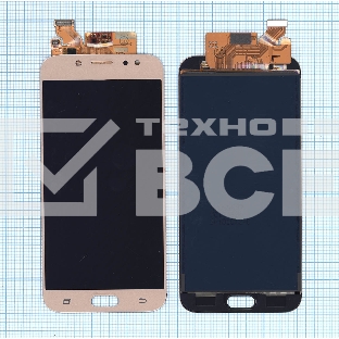 Дисплей для Samsung Galaxy J7 (2017) SM-J730FM в сборе с тачскрином (TFT) золотистый