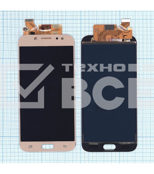 Дисплей для Samsung Galaxy J7 (2017) SM-J730FM в сборе с тачскрином (TFT) золотистый