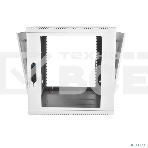 Шкаф телекоммуникационный настенный разборный 9U (600 × 520), съемные стенки, дверь стекло, фото4