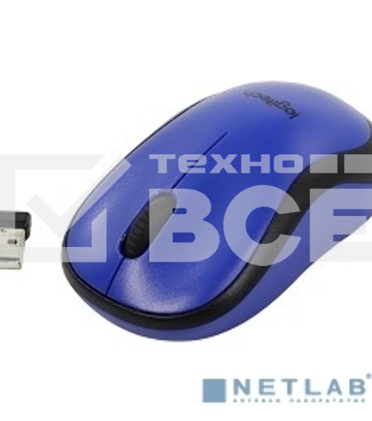 Мышь беспроводная Logitech M220 SILENT синий, 1000 dpi, радиоканал, USB, кнопки - 3
