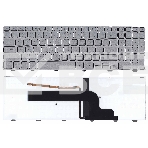 Клавиатура для ноутбука Dell Inspiron 15-7000 7537 серебристая с подсветкой, фото4