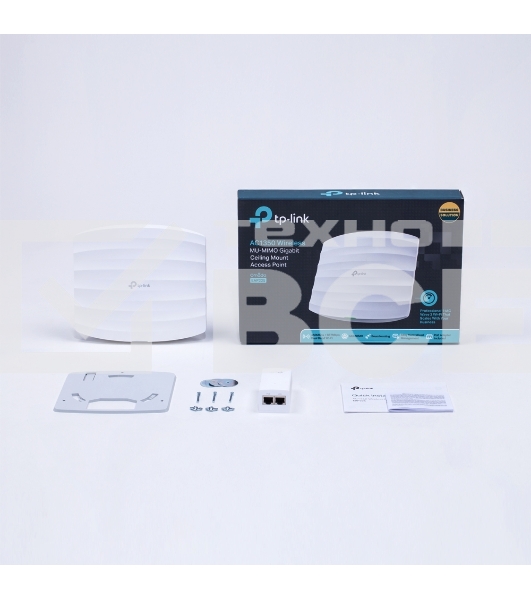 Точка доступа AC1350 Wireless MU-MIMO Gigabit Ceiling Mount Access Point, 450Mbps at 2.4GHz + 867Mbps at 5GHz, 802.11a/b/g/n/ac wave 2, Beamforming, Airtime Fairness, MU-MIMO, 802.3af Standard PoE and Passive PoE (Passive POE Adapter included), no more DC