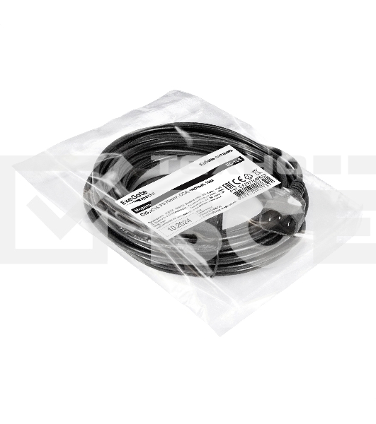 Кабель питания ExeGate Special EC-10S (C13->C14, 3*0.75mm2, CCA, черный, 10м)