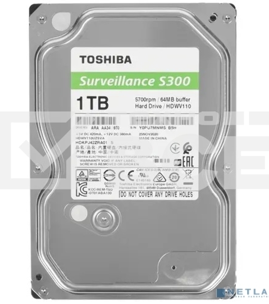 Жесткий диск SATA 1TB 5400RPM 6GB/S 64MB HDWV110UZSVA TOSHIBA