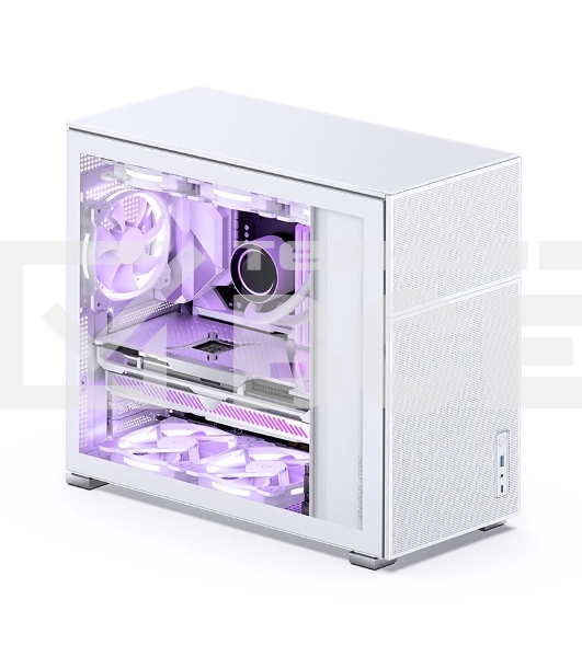 Корпус без блока питания Case JONSBO D41 MESH, Midi-Tower, TG, no fan, 1xUSB-A 3.2 + 1xUSB-C 3.2, ATX, mATX White