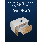 Комплект для ванной, 4 предмета (Тумба подвесная Bau Blackwood 80 + Раковина BAU 51х41, с отв. под см-ль + Смеситель Dream Black, выпуск черный), фото4
