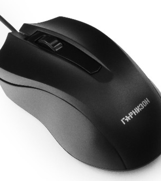 Мышь проводная Гарнизон GM-115 черный, 800 dpi, USB, кнопки - 3