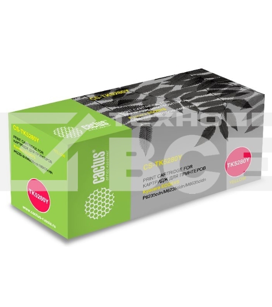 Картридж лазерный Cactus CS-TK5280Y желтый (11000 стр.) для Kyocera ECOSYS P6235cdn, M6235cidn, M6635cidn