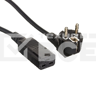 Кабель питания ExeGate Power PC19-5P (Евровилка Schuko->С19) VDE-250V-3*1.5-CU, черный, 16А, 5м