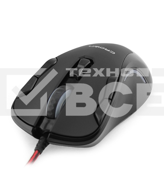 Мышь проводная Crown Gaming CMXG-804 черный, 2000 dpi, USB, кнопки - 9