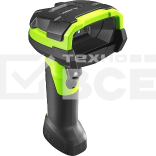 Сканер штрих-кода ручной Zebra DS3608 (DS3608-ER3U4602ZVW) 2D Imager (дальнобойный), проводной, USB, RS-232 (COM порт, Serial), зеленый/чёрный