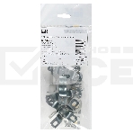 Скоба IEK CMAT11-25-010 двухлапковый 25мм оцинкованная сталь белый (упак.:10шт), фото2