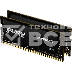Оперативная память Kingston Fury Impact, DDR4, 64GB (2x32GB), 3200MHz, CL20, SO-DIMM, фото 1