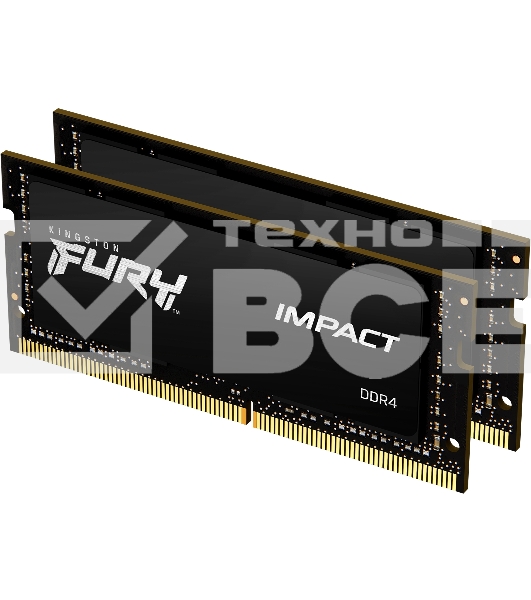 Оперативная память Kingston Fury Impact, DDR4, 64GB (2x32GB), 3200MHz, CL20, SO-DIMM