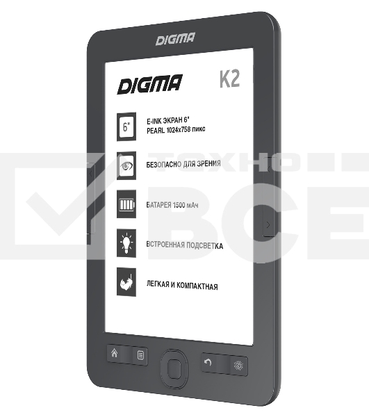 Электронная книга Digma K2 6
