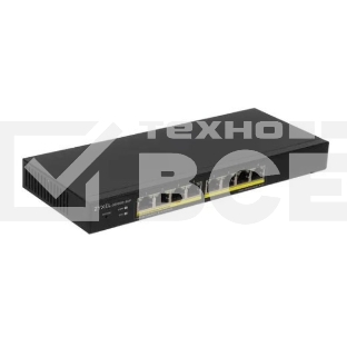 Коммутатор Smart L2 PoE+ Zyxel GS1900-8HP, 8xGE PoE+, настольный, бесшумный, бюджет PoE 70 Вт