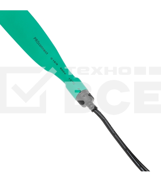 Трубка термоусаживаемая PROconnect ТУТ 18,0/9,0мм, зеленая, упаковка 50 шт. по 1м,