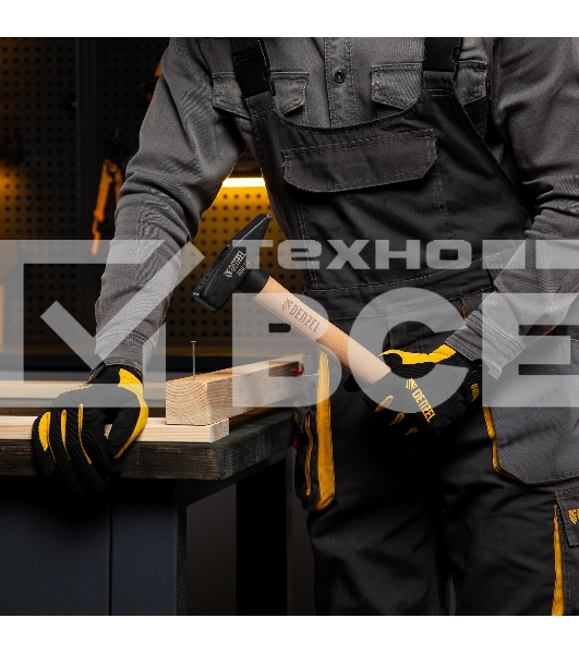 Молоток слесарный Denzel 800 г, кованый квадратный боек, буковая рукоятка