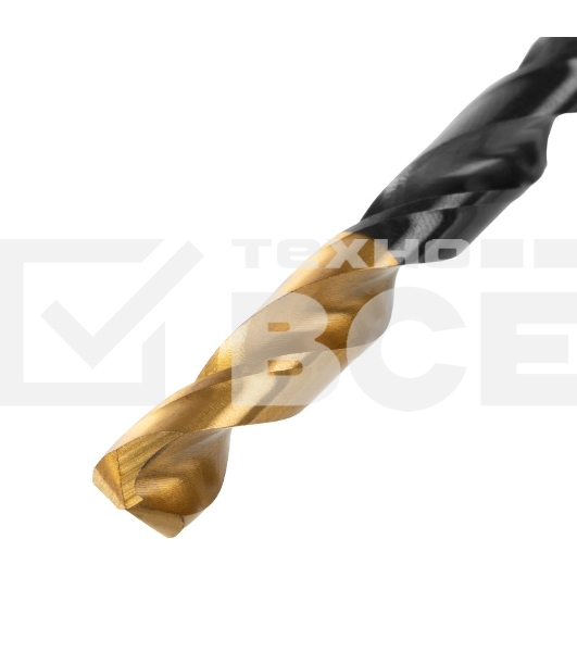 Сверло по металлу, 7 мм, HSS-Tin, Golden Tip, 10 шт. Denzel