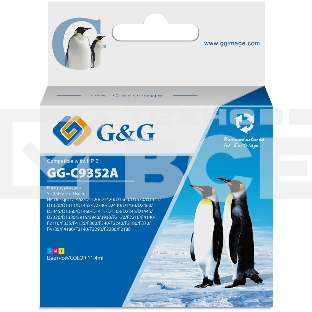 Картридж струйный G&G GG-C9352A многоцветный (11,4 мл) для HP DJ 3920/3940/D1360/D1460/D1470/D1560/D2330/D2360/D2430/D2460/F370/F375/F380/F2180/F2187/F2224/F2280/F2290/F4140/F4172/F4180/F4190