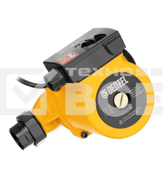 Циркуляционный насос Denzel CP25-8, напор 8 м, 130 л/мин, 1 м кабель, монт. длина 180 мм