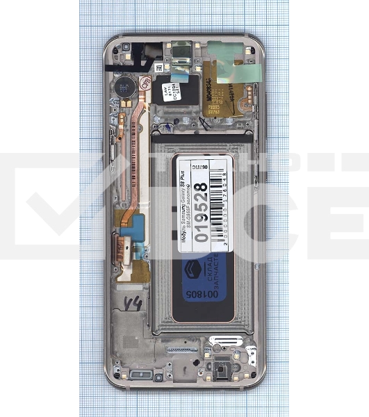Дисплей для Samsung Galaxy S8 Plus SM-G955F черный с золотой рамкой