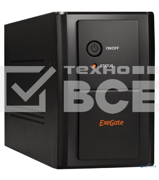 Источник бесперебойного питания ExeGate EP285507RUS SpecialPro UNB-1600.LED.AVR.EURO.RJ.USB<1600VA/950W, LED, AVR, 4 евророзетки, RJ45/11, USB, Black>