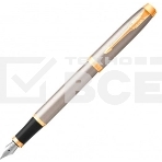 Ручка перьевая Parker IM Core F321 (CW1931649) Brushed Metal GT F сталь нержавеющая подар.кор., фото 1