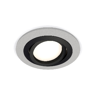 Комплект встраиваемого поворотного светильника Ambrella light XC7623081 SGR/PBK серый песок/черный полированный MR16 GU5.3 (C7623, N7002)