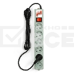 Фильтр-удлинитель Power Cube 3,0 м 6 розеток (серый) 10А/2,2кВт, фото6