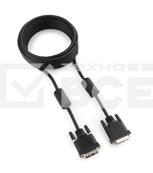 Кабель DVI-D single link Gembird/Cablexpert , 19M/19M, 4.5м, черный, экран, феррит.кольца, пакет (CC-DVI-BK-15)