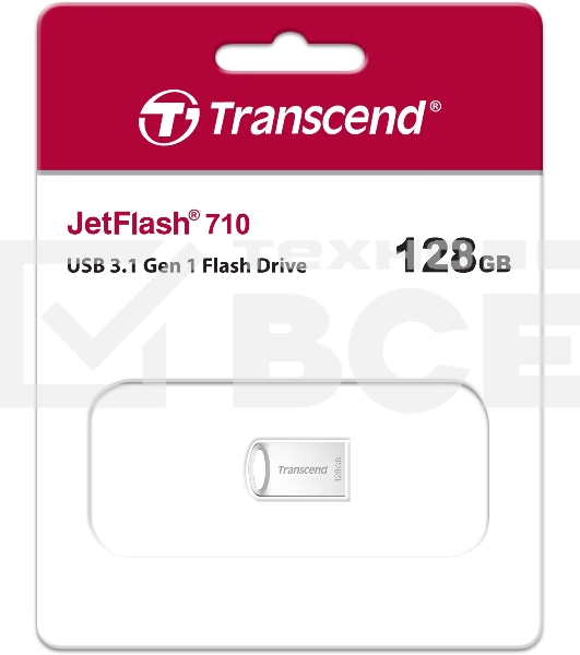 Флеш диск Transcend 128GB JETFLASH 710 (Silver)